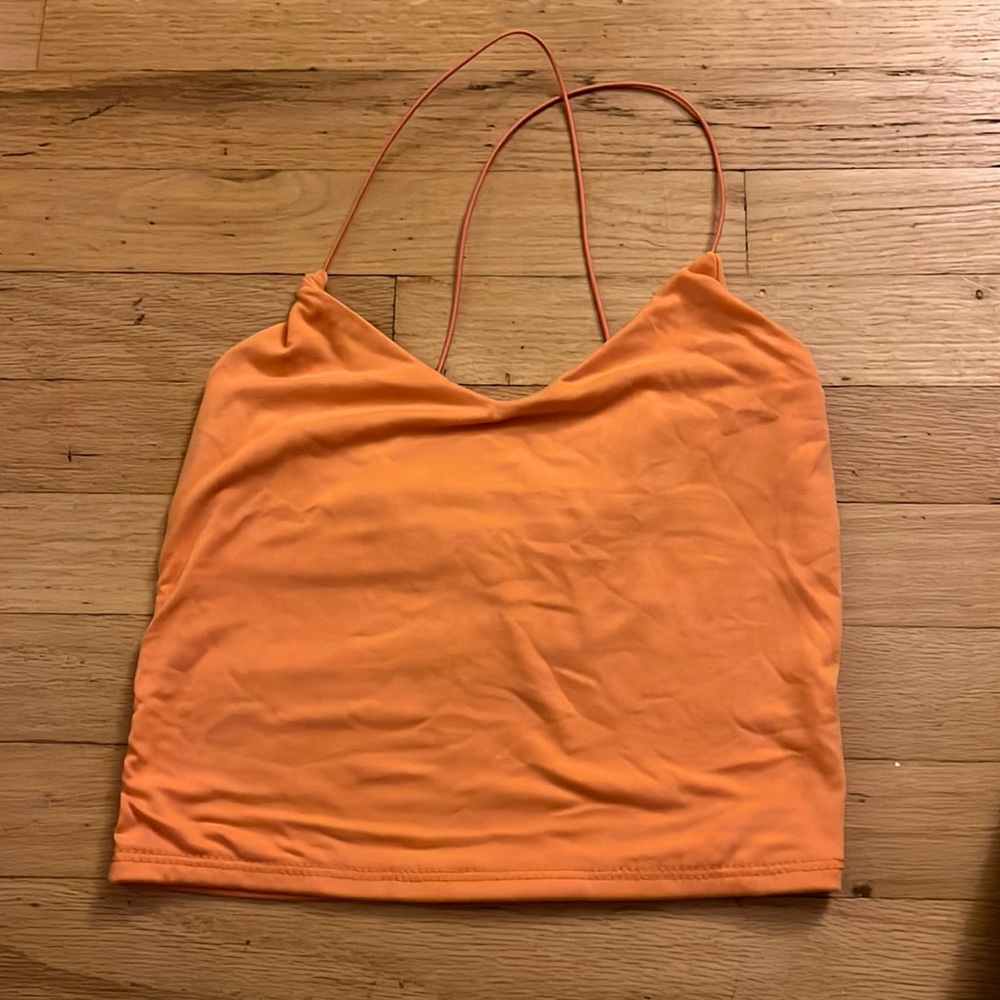 Orange tank top, spaghetti strap, size xs, never worn